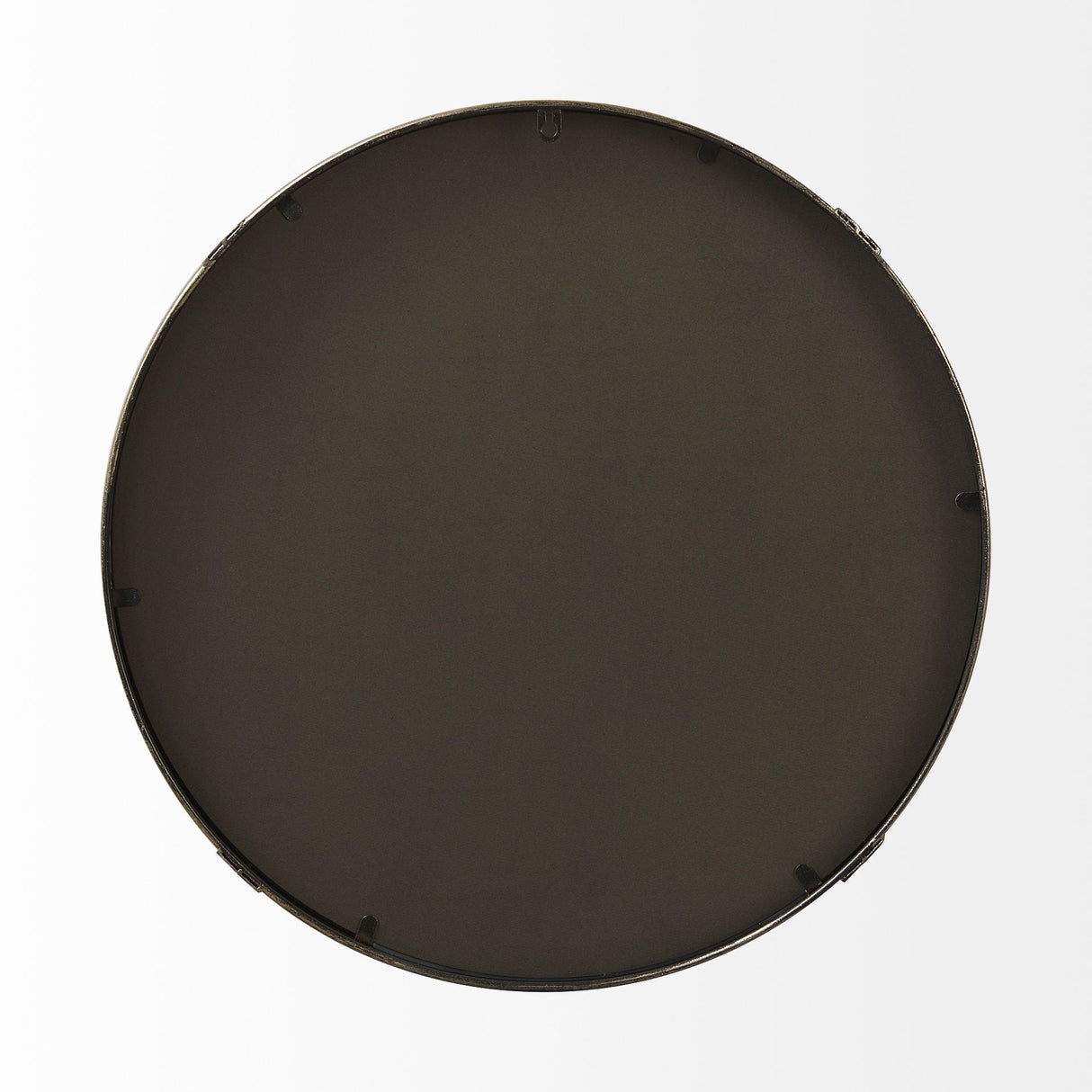 Melissa Small Round Gold Metal Wall Mirror by Mercana at Eve Furniture