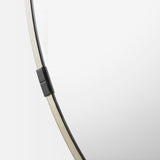 Melissa Small Round Gold Metal Wall Mirror by Mercana at Eve Furniture