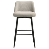Mellor Brown Fabric Upholstered Swivel Bar Chair Slate (Set of 2) by Coaster at Eve Furniture