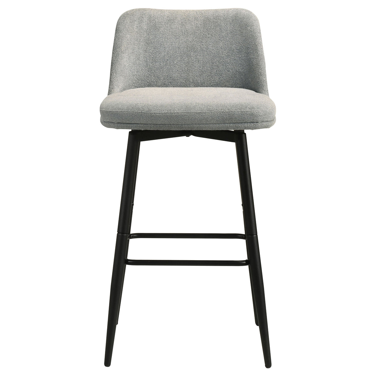 Mellor Grey Fabric Upholstered Swivel Bar Chair (Set of 2) by Coaster at Eve Furniture