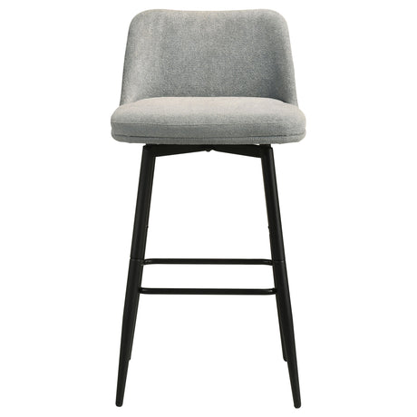 Mellor Grey Fabric Upholstered Swivel Bar Chair (Set of 2) by Coaster at Eve Furniture