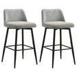 Mellor Grey Fabric Upholstered Swivel Bar Chair (Set of 2) by Coaster at Eve Furniture