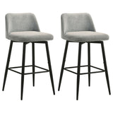 Mellor Grey Fabric Upholstered Swivel Bar Chair (Set of 2) by Coaster at Eve Furniture