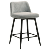 Mellor Grey Fabric Upholstered Swivel Counter Chair (Set of 2) by Coaster at Eve Furniture