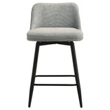 Mellor Grey Fabric Upholstered Swivel Counter Chair (Set of 2) by Coaster at Eve Furniture