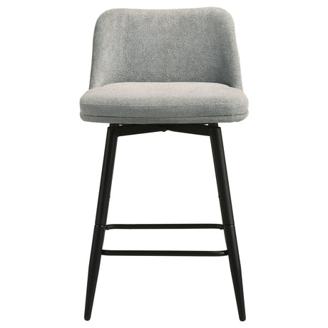 Mellor Grey Fabric Upholstered Swivel Counter Chair (Set of 2) by Coaster at Eve Furniture