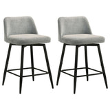 Mellor Grey Fabric Upholstered Swivel Counter Chair (Set of 2) by Coaster at Eve Furniture