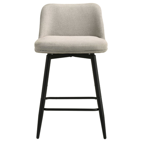 Mellor Slate Brown Fabric Upholstered Swivel Counter Height Chair (Set of 2) by Coaster at Eve Furniture