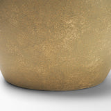 Melo Large Distressed Citron Yellow Ceramic Vase by Mercana at Eve Furniture