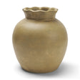 Melo Large Distressed Citron Yellow Ceramic Vase by Mercana at Eve Furniture