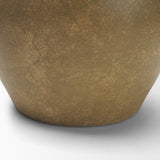 Melo Small Distressed Citron Yellow Ceramic Vase by Mercana at Eve Furniture