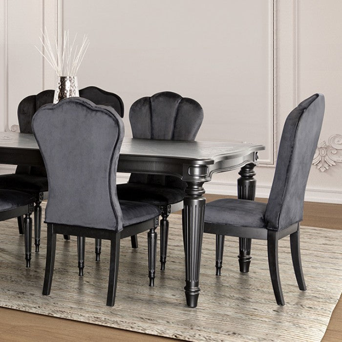 Melodi Parc Black 7-Piece Dining Room Set by Furniture of America at Eve Furniture