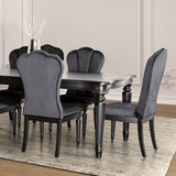 Melodi Parc Black 7-Piece Dining Room Set by Furniture of America at Eve Furniture