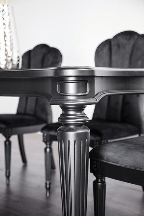 Melodi Parc Black 7-Piece Dining Room Set by Furniture of America at Eve Furniture