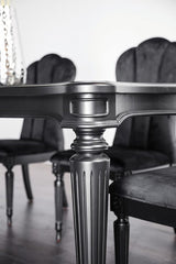 Melodi Parc Black 7-Piece Dining Room Set by Furniture of America at Eve Furniture