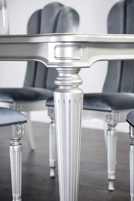 Melodi Parc Silver 7-Piece Dining Room Set by Furniture of America at Eve Furniture