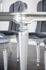 Melodi Parc Silver 7-Piece Dining Room Set by Furniture of America at Eve Furniture