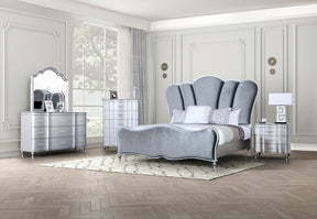 Melodi Parc Silver King Bed by Furniture of America at Eve Furniture