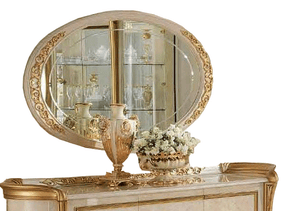 Melodia Beige Mirror for 3-Door Buffet by ESF Furniture at Eve Furniture