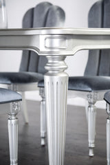 Melodi Parc Silver Dining Table by Furniture of America at Eve Furniture