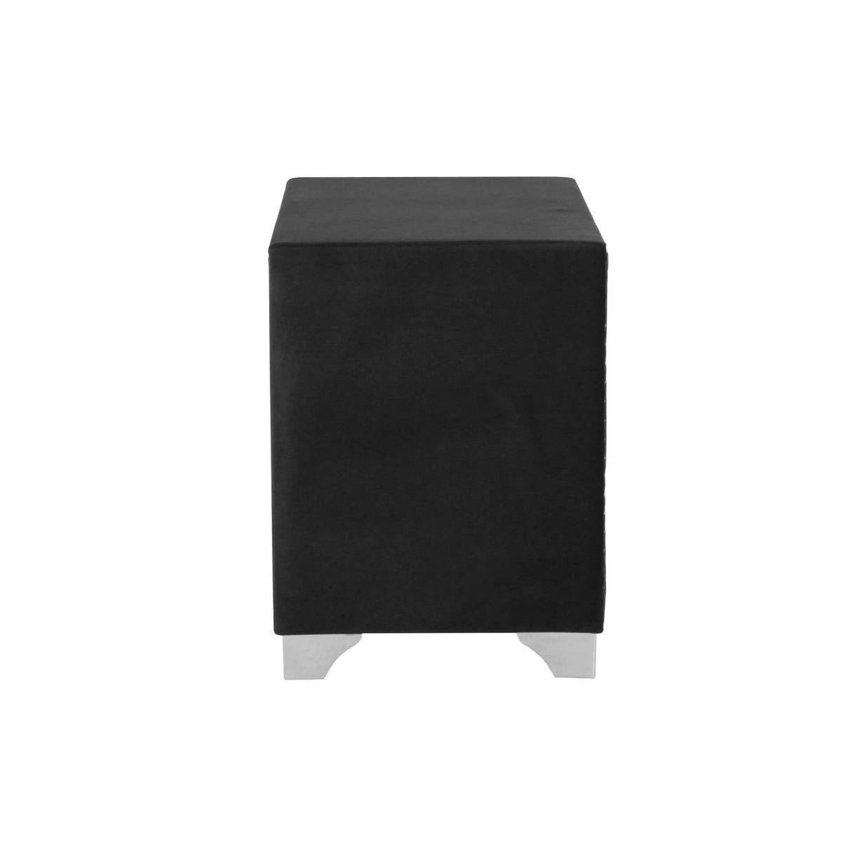 Melody 2-Drawer Upholstered Nightstand Gray