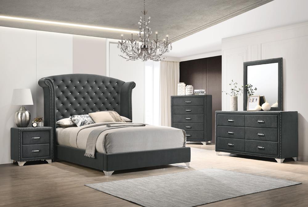 Melody Gray 4-Piece Eastern King Bedroom Set