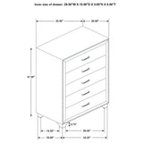 Melody 5-drawer Upholstered Chest Pacific Blue by Coaster at Eve Furniture