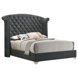 Melody Gray 5-Piece Eastern King Tufted Upholstered Bedroom Set by Coaster at Eve Furniture