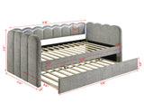 Melody Light Gray Daybed by Crown Mark at Eve Furniture