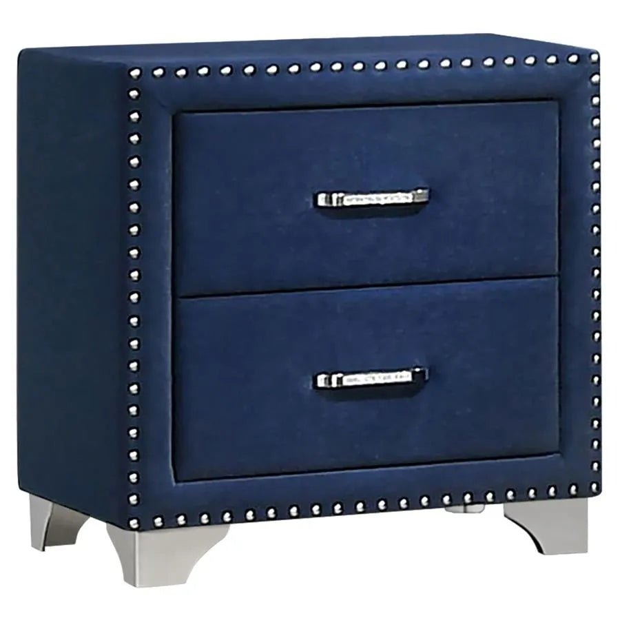 Melody Pacific Blue 5-Piece California King Tufted Upholstered Bedroom Set by Coaster at Eve Furniture