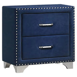 Melody Pacific Blue 5-Piece California King Tufted Upholstered Bedroom Set by Coaster at Eve Furniture