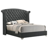 Melody Queen Wingback Upholstered Bed Gray