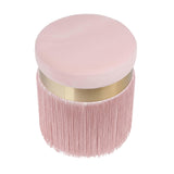 Melody Velvet Tasseled Ottoman by TOV Furniture at Eve Furniture