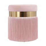 Melody Velvet Tasseled Ottoman by TOV Furniture at Eve Furniture