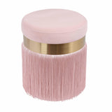 Melody Velvet Tasseled Ottoman by TOV Furniture at Eve Furniture