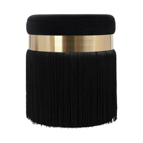Melody Velvet Tasseled Ottoman by TOV Furniture at Eve Furniture