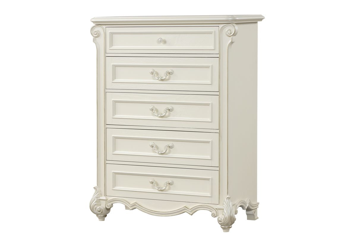 Melrose White Bedroom Set by Cosmos Furniture at Eve Furniture