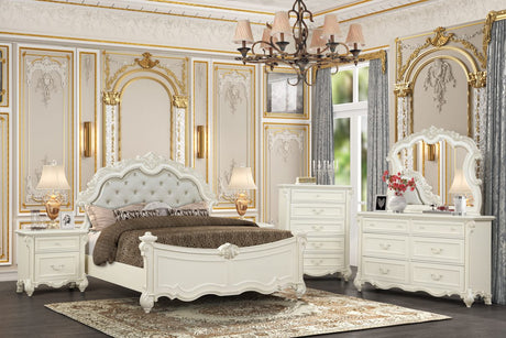 Melrose White Bedroom Set by Cosmos Furniture at Eve Furniture