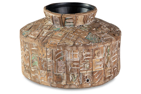 Meltland Natural/Black Vase by Ashley at Eve Furniture