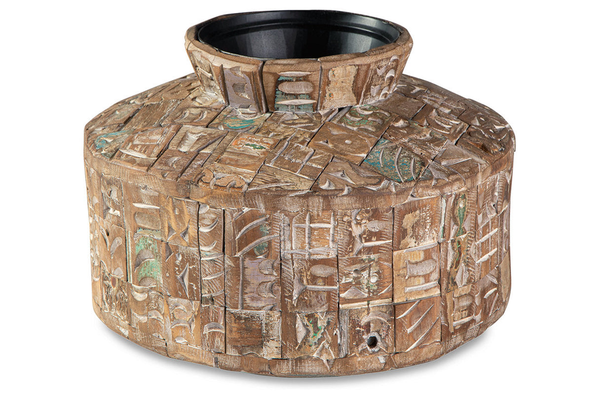 Meltland Natural/Black Vase by ASHLEY FURNITURE at Eve Furniture