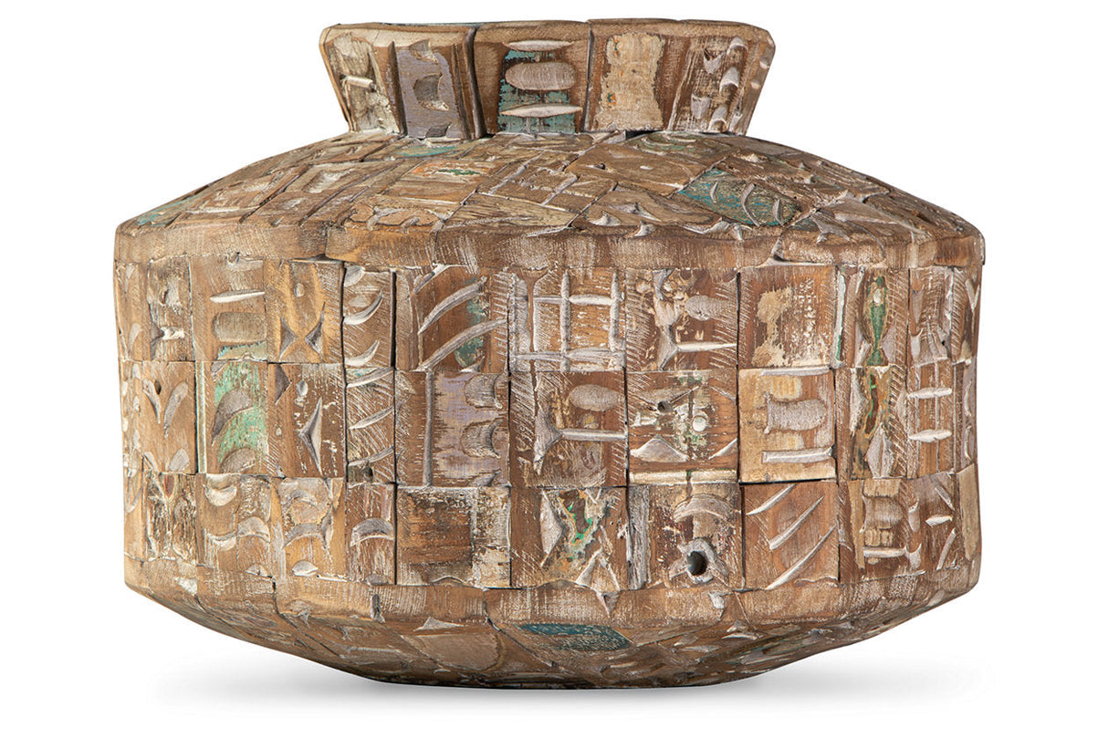 Meltland Natural/Black Vase by ASHLEY FURNITURE at Eve Furniture