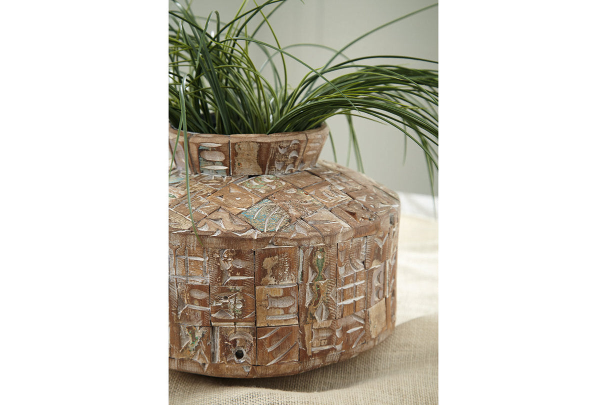 Meltland Natural/Black Vase by ASHLEY FURNITURE at Eve Furniture