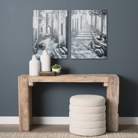 Memory Lanes Diptych Italian Laneway Original Hand Painted on Canvas Oil Painting by Mercana at Eve Furniture
