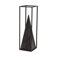 Memphis I (Large) Black Metal Pyramid In A Square Frame by Mercana at Eve Furniture