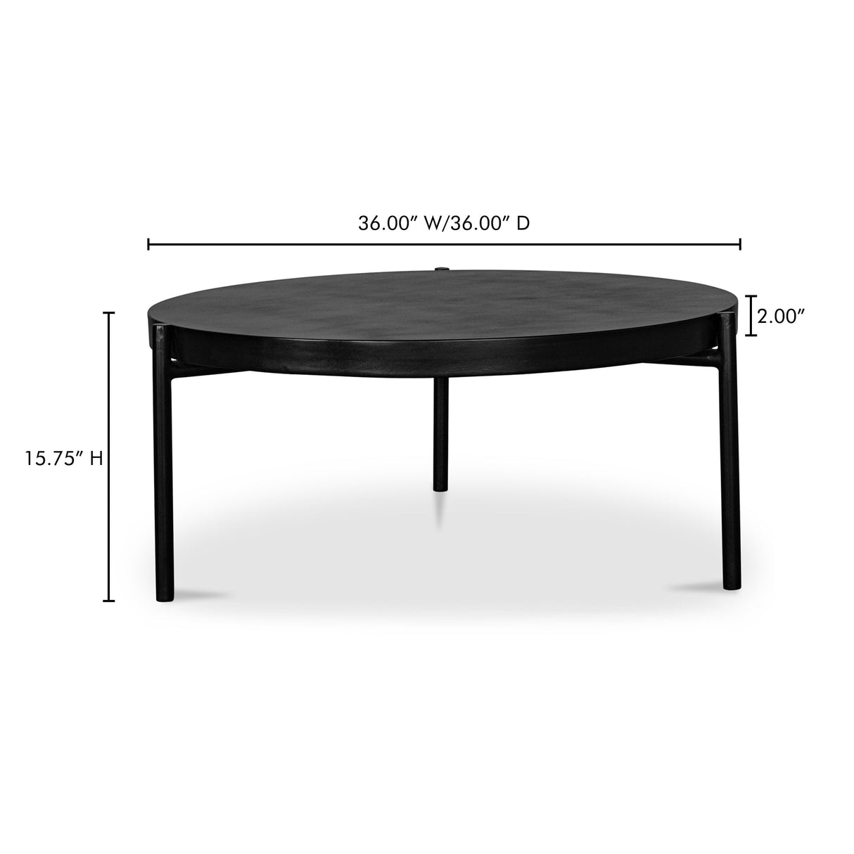 Mendez Black Outdoor Coffee Table by Moe's Home at Eve Furniture