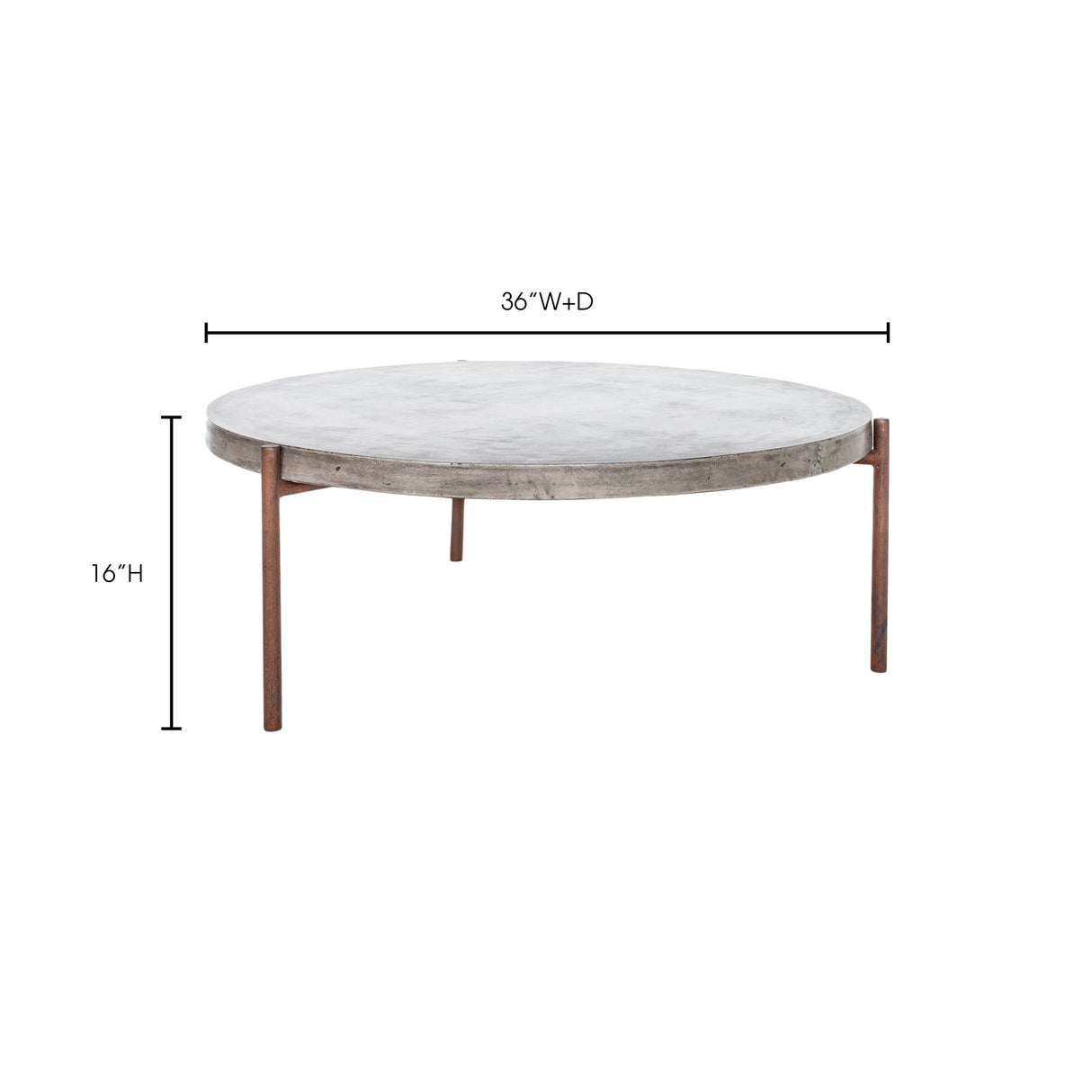 Mendez Dark Grey Outdoor Coffee Table by Moe's Home at Eve Furniture