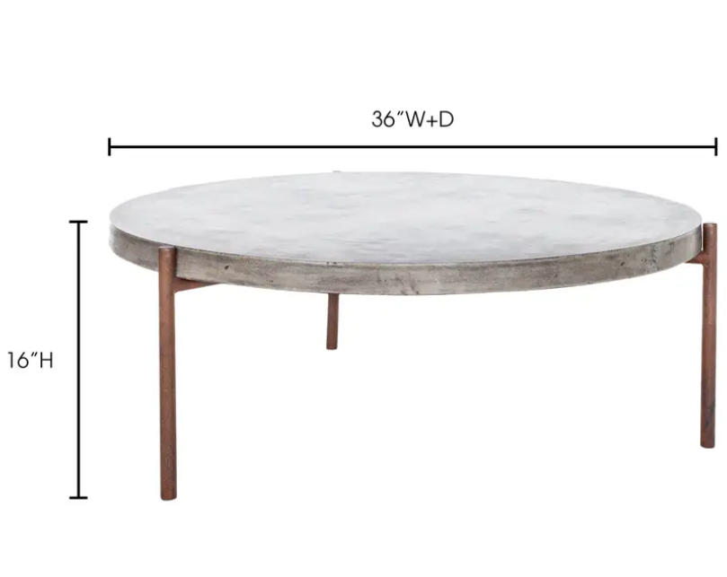 Mendez Outdoor Coffee Table Dark Grey by Moe's Home at Eve Furniture