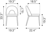 Menlo Black Dining Chair (Set of 2) by Zuomod at Eve Furniture