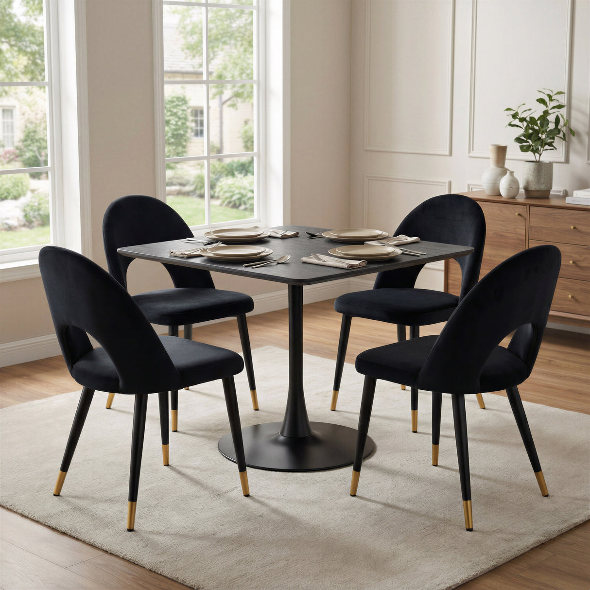 Menlo Black Dining Chair (Set of 2) by Zuomod at Eve Furniture