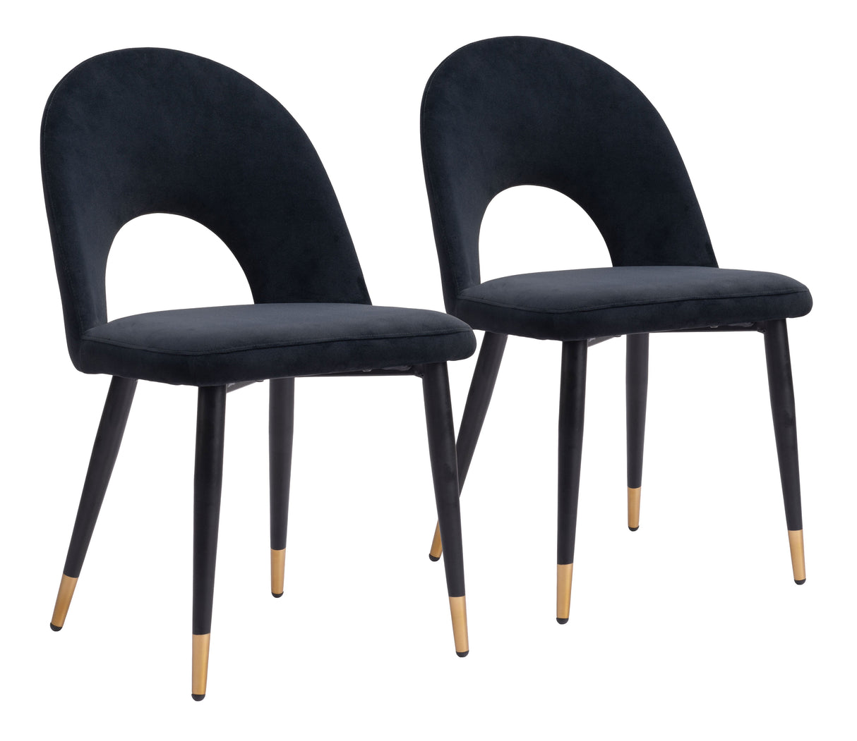 Menlo Black Dining Chair (Set of 2) by Zuomod at Eve Furniture